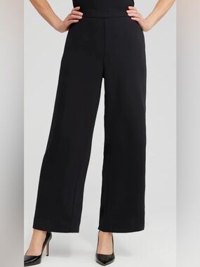 Chicos NWT wide leg soft black pants, size 2, Chicos size 00